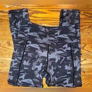 ZYIA Kids Camouflage Leggings - Black and Gray